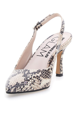 Décolleté slingback pitonata Made in Italy Pittarello Glam 5173