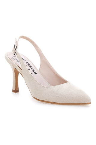 Décolleté da donna beige con cinturino slingback Pittarello Glam 5371