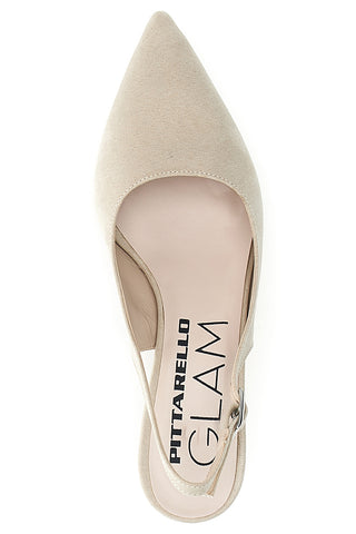 Décolleté da donna beige con cinturino slingback Pittarello Glam 3123