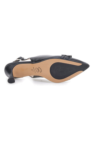Décolleté da donna nero con fibbie slingback Pittarello Glam 34388