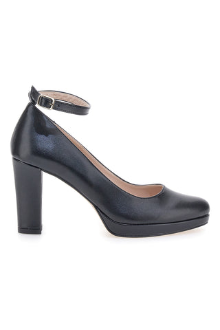 Décolleté nere con cinturino e tacco largo Pittarello Glam 2594PT