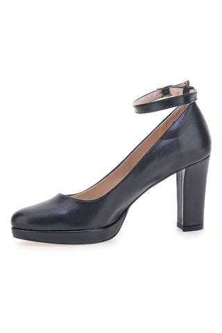 Décolleté da donna nere con cinturino e tacco largo Pittarello Glam 2594PT