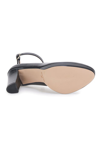 Décolleté da donna nere con cinturino e tacco largo Pittarello Glam 2594PT