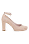 Décolleté da donna nude con cinturino e tacco largo Pittarello Glam 2594PT