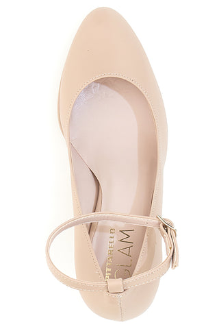 Décolleté da donna nude con cinturino e tacco largo Pittarello Glam 2594PT
