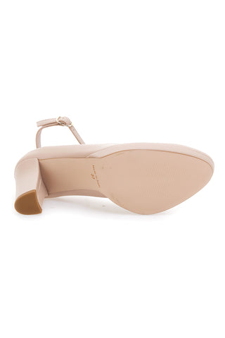 Décolleté da donna nude con cinturino e tacco largo Pittarello Glam 2594PT
