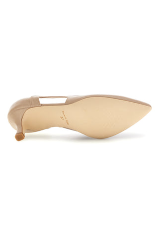 Beige spitze Pumps mit seitlichem Ausschnitt Pittarello glam 3970