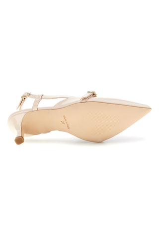Scarpe slingback panna a punta con cinturini Pittarello glam 3790