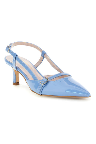 Spitze Spitze blau Slingback Schuhe mit Riemen Pittarello glam 3790