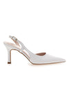 Décolleté slingback bianca con tacco Pittarello Glam 3997
