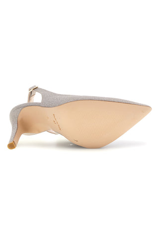 Beige Pumps mit Glitzer und Riemen Pittarello couture 3016