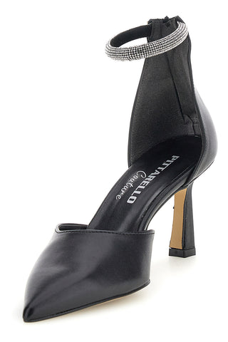 Schwarze Pumps mit Riemchen Pittarello couture 709