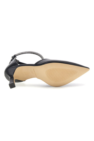 Schwarze Pumps mit Riemchen Pittarello couture 709