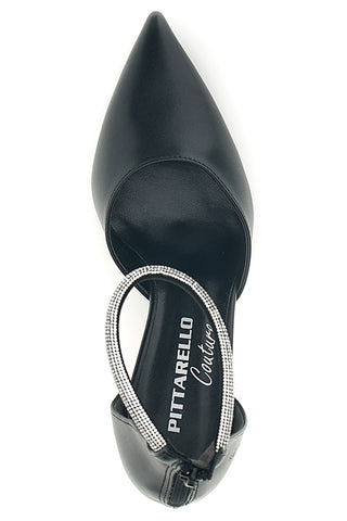 Schwarze Pumps mit Riemchen Pittarello couture 709