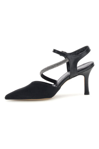 Schwarze Pumps mit Riemchen Pittarello couture 65302