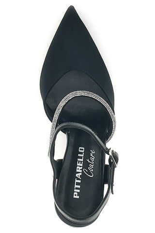 Schwarze Pumps mit Riemchen Pittarello couture 65302