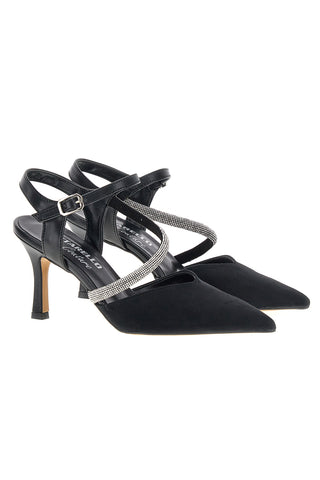 Schwarze Pumps mit Riemchen Pittarello couture 65302