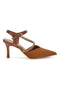 Braune Pumps mit Riemchen Pittarello couture 65302