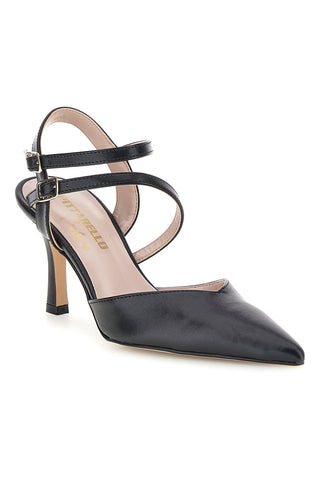 Schwarze Pumps mit Riemen Pittarello couture 3811S