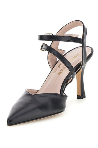 Schwarze Pumps mit Riemen Pittarello couture 3811S