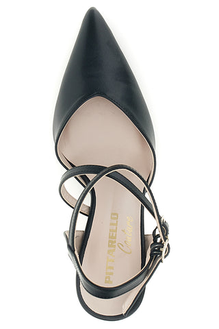 Schwarze Pumps mit Riemen Pittarello couture 3811S