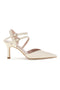 Weiße Pumps mit Riemen Pittarello couture 3811S