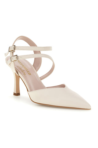Weiße Pumps mit Riemen Pittarello couture 3811S