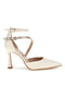 Décolleté beige in vera pelle con cinturino Francesca gritti 194