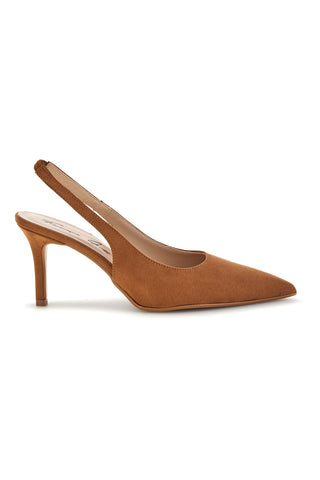 Braune Slingback-Pumps mit spitz zulaufender Schuhspitze Francesca Gritti P7061