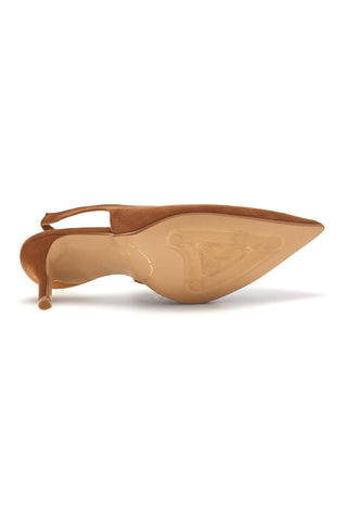 Décolleté slingback Marroni con punta affusolata Francesca Gritti P7061