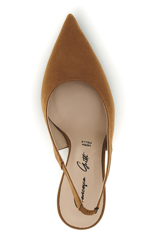 Décolleté slingback Marroni con punta affusolata Francesca Gritti P7061