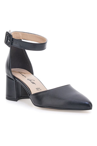 Schwarze Pumps mit Francesca Gritti Riemen 8017