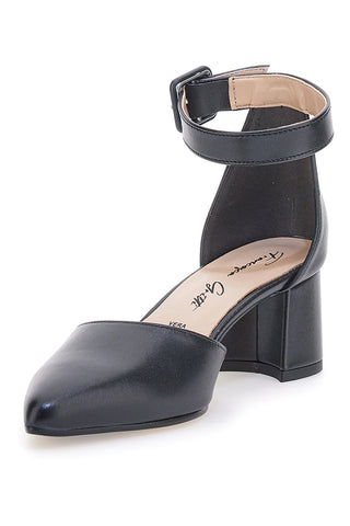 Schwarze Pumps mit Francesca Gritti Riemen 8017
