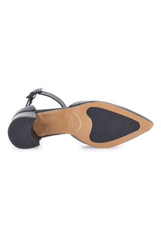Schwarze Pumps mit Francesca Gritti Riemen 8017