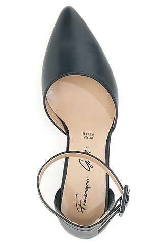 Schwarze Pumps mit Francesca Gritti Riemen 8017