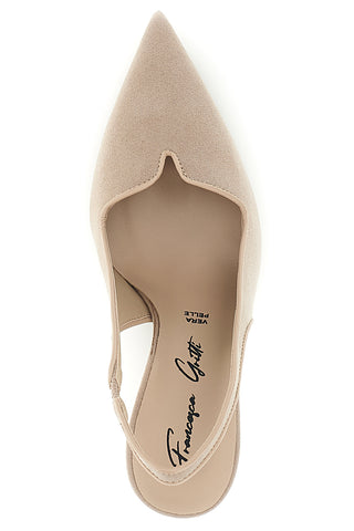 Nackte Pumps mit Slingback-Riemen Handgefertigt Made in Italy Francesca gritti P0701