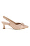 Beige Pumps aus echtem Leder mit dekorativem Detail Francesca Gritti P0501