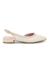 Beige Made in Italy Ballerinas mit Riemen Pittarello couture 6011