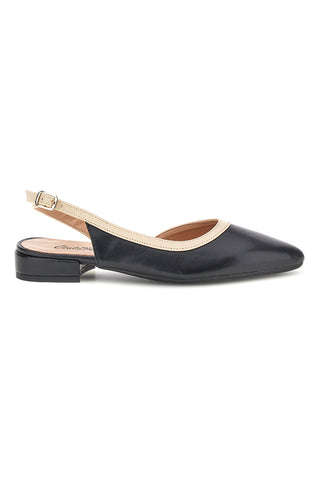 Schwarze Made in Italy Ballerinas mit Riemen Pittarello couture 6011