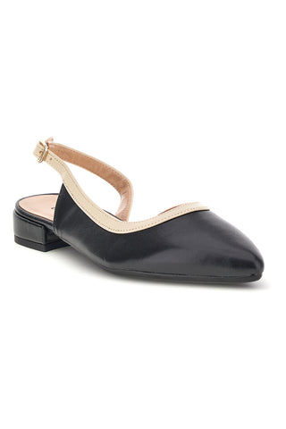 Schwarze Made in Italy Ballerinas mit Riemen Pittarello couture 6011
