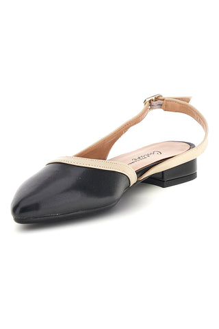 Schwarze Made in Italy Ballerinas mit Riemen Pittarello couture 6011