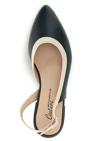 Schwarze Made in Italy Ballerinas mit Riemen Pittarello couture 6011