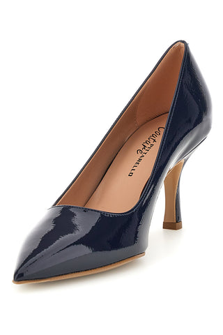 Blaue Lackleder Pumps Pittarello couture 6418
