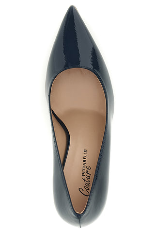 Blaue Lackleder Pumps Pittarello couture 6418