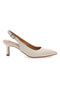 Décolleté slingback panna con tacco Pittarello Glam 934