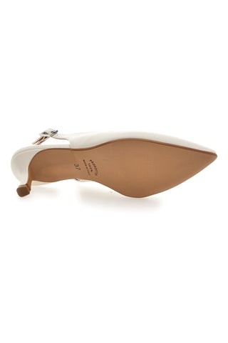 Cremefarbene Slingback-Pumps mit Absätzen Pittarello Glam 934