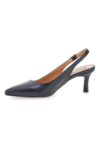 Décolleté slingback nera con tacco Pittarello Glam 934