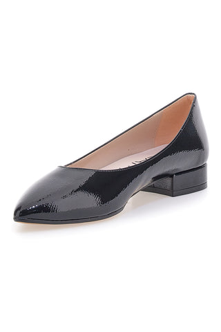 Schwarze Lackleder Ballerina flach Pittarello Glam 3890