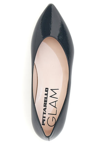 Ballerina nera vernice a punta Pittarello Glam 3890