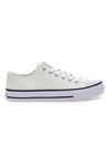 Original Marines 4814 weiße Low-Top-Canvas-Sneaker mit Plateausohle